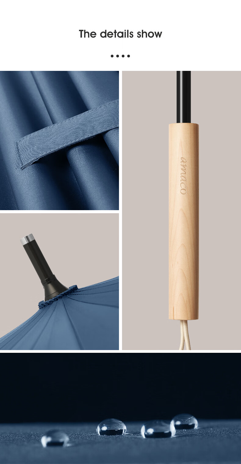 莫兰迪雨伞莫兰迪24骨长柄伞加固防暴风晴雨两用伞男女通用情侣双人