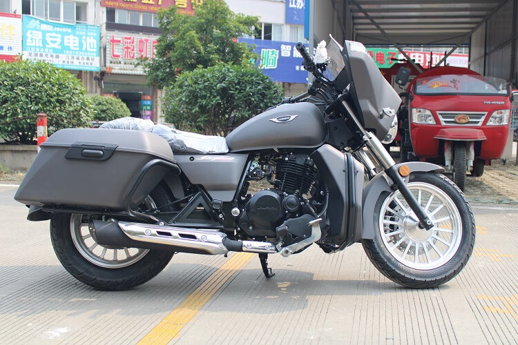 国四电喷杰迪250油冷巡航大排量滑翔太子摩托车铃木动力可上牌 桔红色