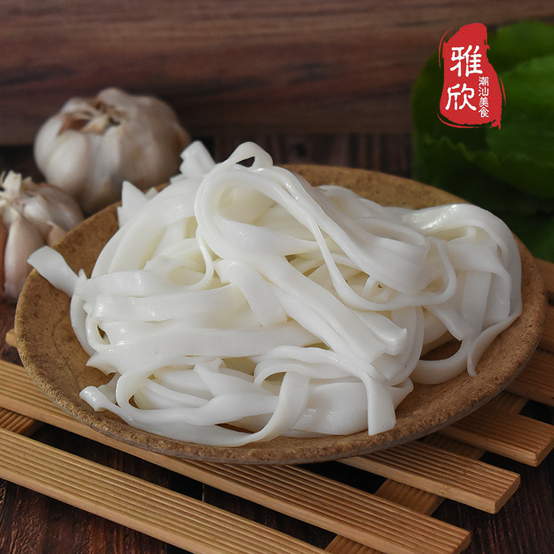 广东潮汕特产新鲜粿条湿河粉牛肉丸果条火锅食材舌尖美食现做1斤粿条1