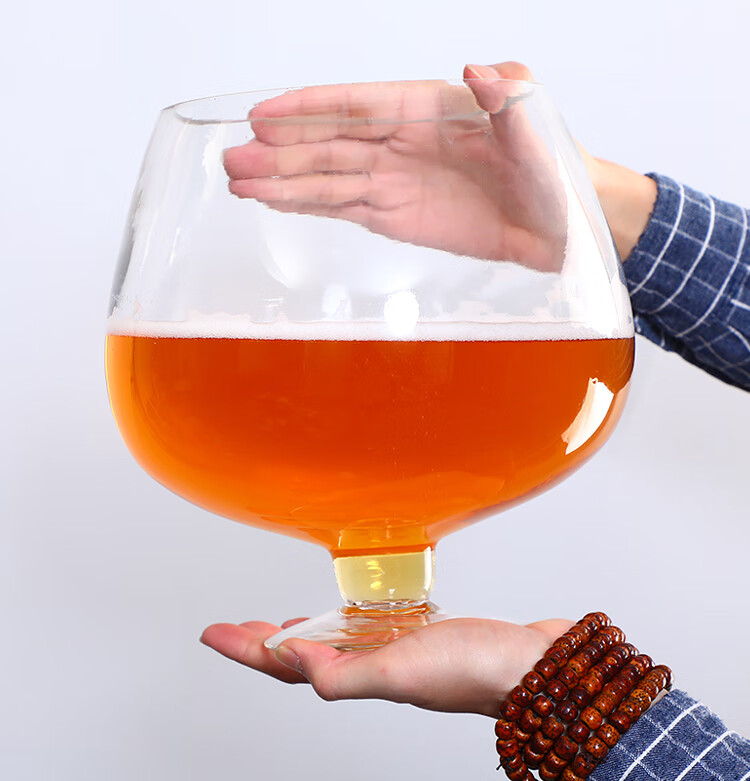 高脚杯超大号扎啤啤酒杯特大号啤酒杯酒吧巨型大容量酒杯超大红酒杯