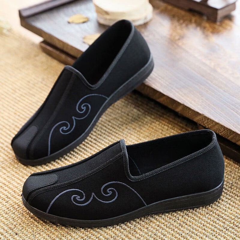 道士鞋老北京布鞋祥云禅修居士鞋民族风懒人复古工作鞋云头洒鞋休闲男