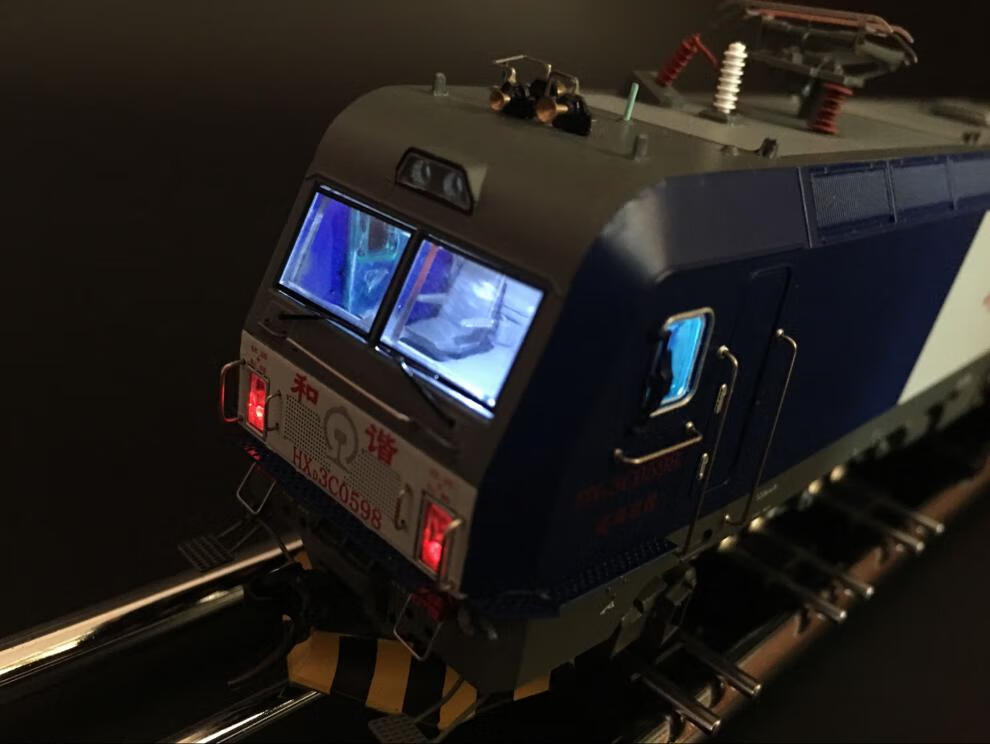 现货,保障 猩猩和谐电3c火车模型 hxd3c电力机车 ho1:87 广铁广段