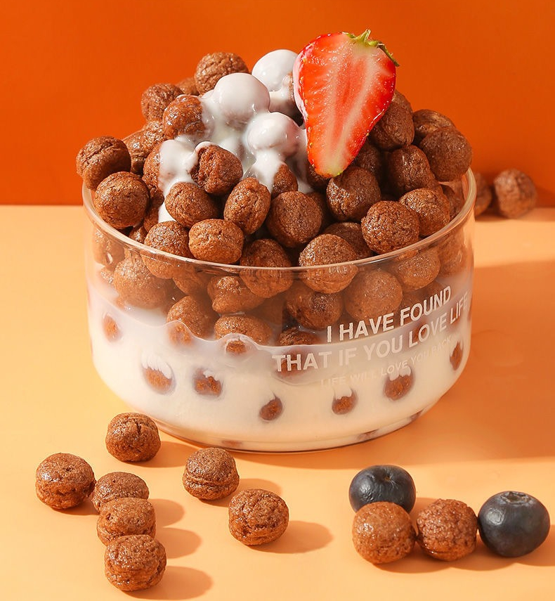 低脂可可蜜球早餐谷物圈0脂肪无糖精可可球谷物脆营养代餐零食 可可蜜