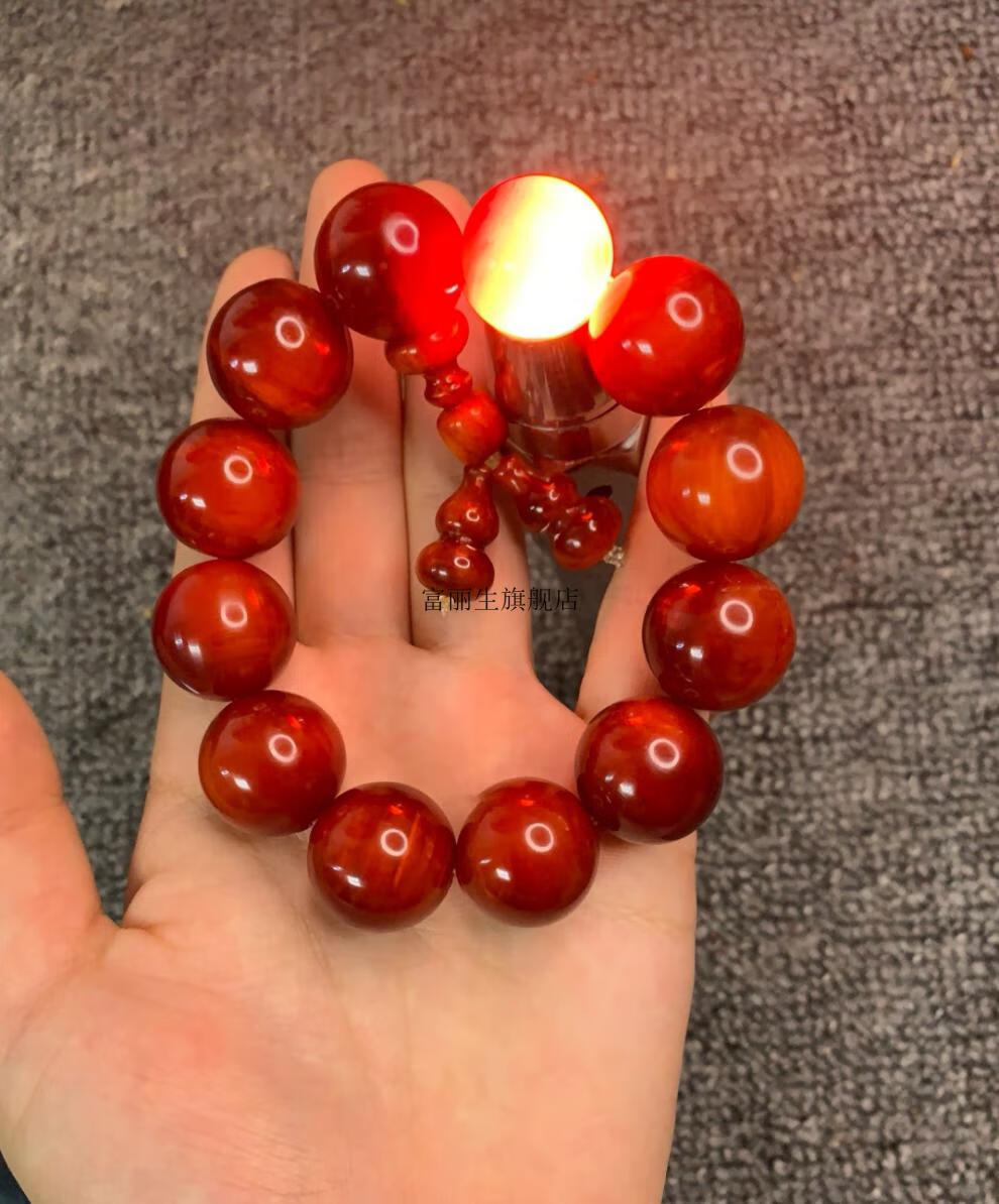 【中秋礼物】松明子手串 东北琥珀木原木料松明子沉化老料北沉香手串