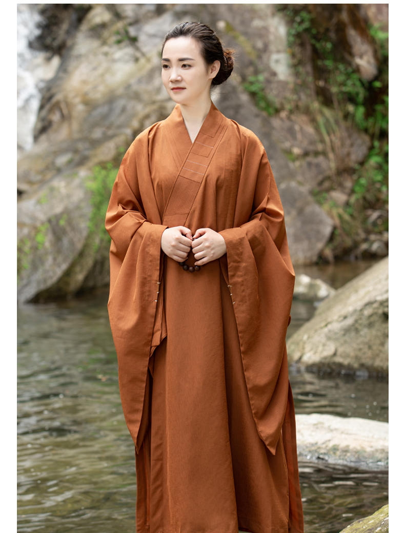 海青居士服春夏薄款高档尼姑服长袍大褂四季男女款和尚服海清衣服僧服