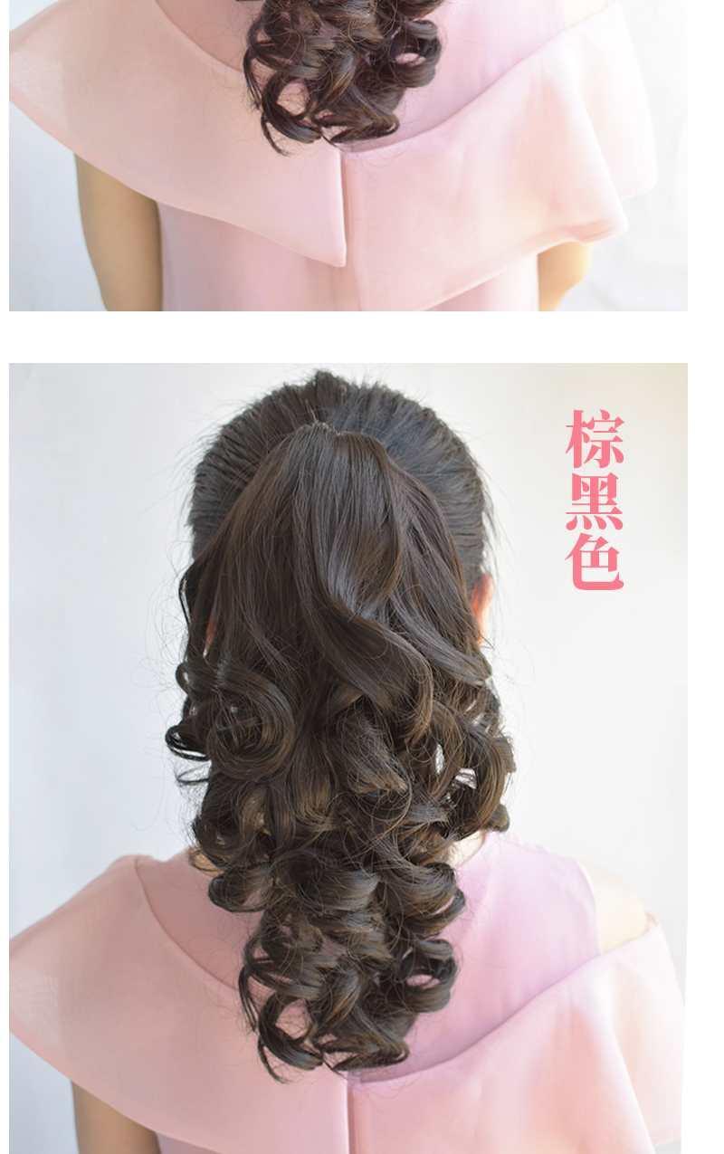 复古时尚旗袍假发 国民宫廷油条卷短款马尾卷发假发 螺旋小卷发尾