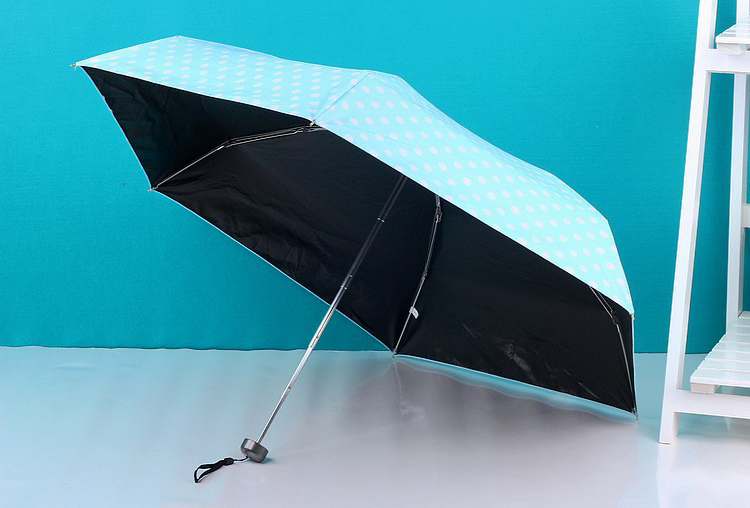 义乌掌中伞黑胶防晒五折伞口袋伞折叠防晒紫外线迷你遮阳伞超轻便携超