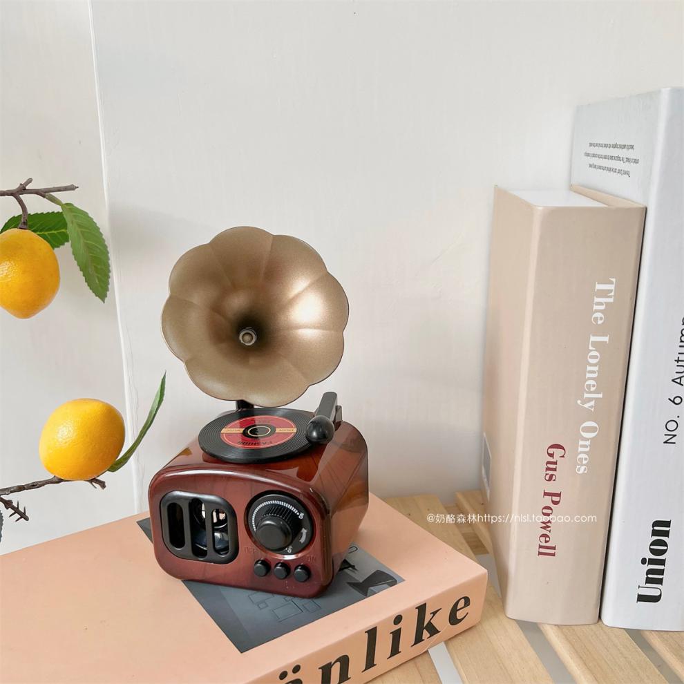 经典留声机摆件ins风复古怀旧留声机摆件音乐盒酒吧咖啡厅玄关桌面