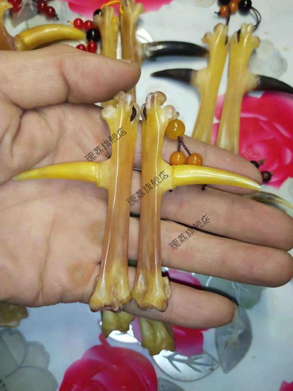 2022新款冷门把件鸡爪骨手把件盘玩鸡拐子冷门文玩男士随身把玩抓钱手