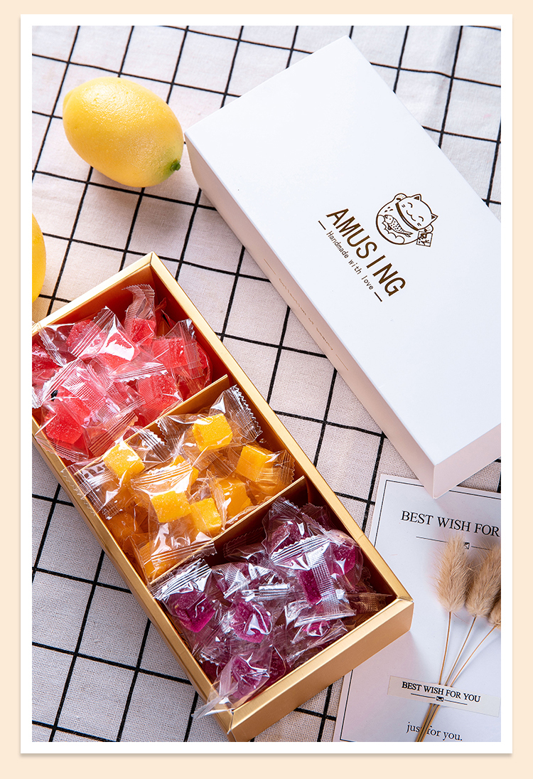 网红送女友糖果礼盒装高颜值水果糖软糖儿童零食糖散装混合口味水果