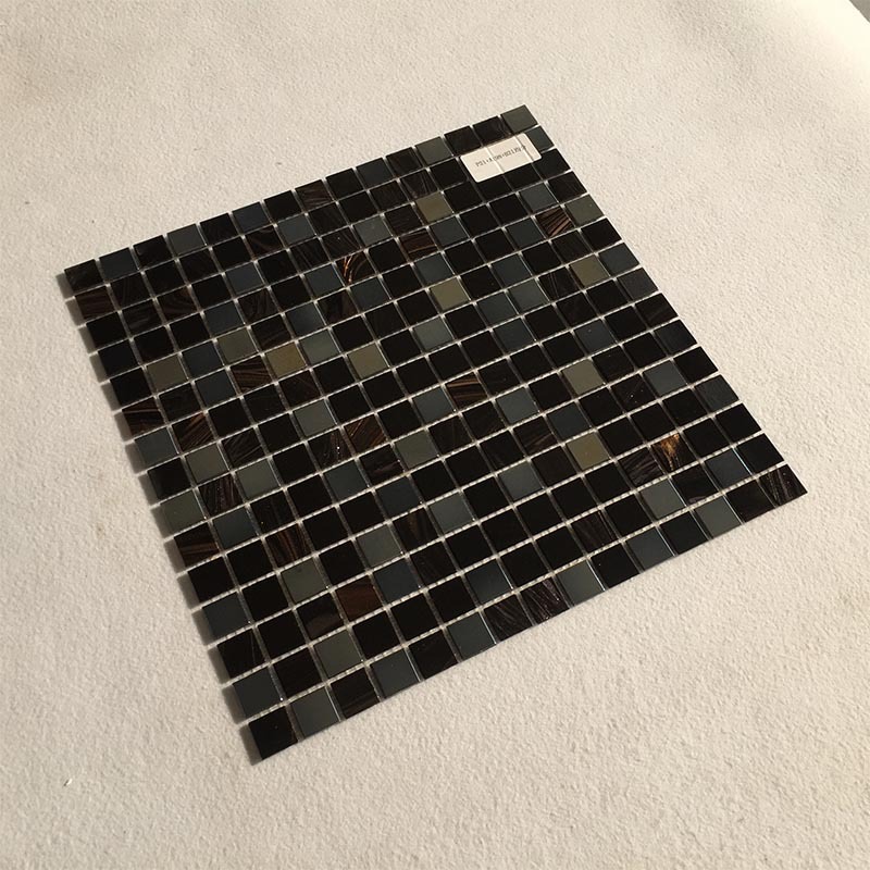 玻璃石英马赛克瓷砖水池鱼池彩色云母片无沙纸贴外墙马赛克款式