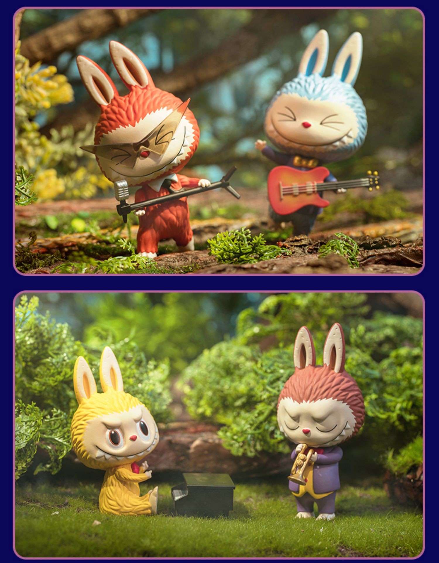 labubu拉布布精灵音乐会盲盒玩具女孩版摆件森林音乐会盲盒1个