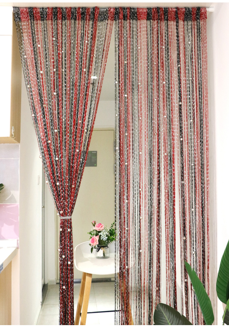 2021新品 线帘 加密线帘子门帘卧室客厅隔断帘屏风窗帘装饰流苏帘家用