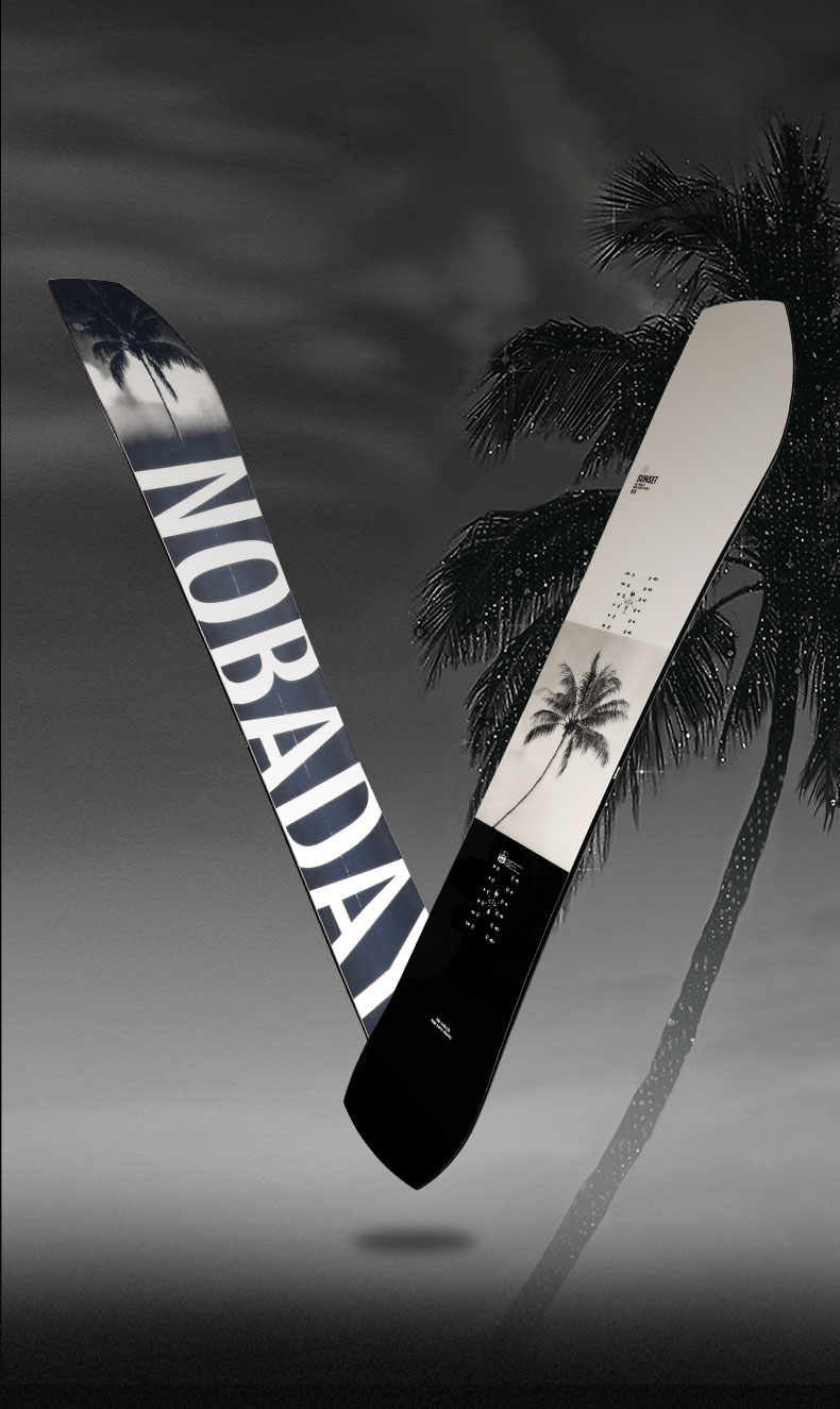 nobaday滑雪板单板全能平花公园入门级新手纤维日落沙滩落日沙滩153cm