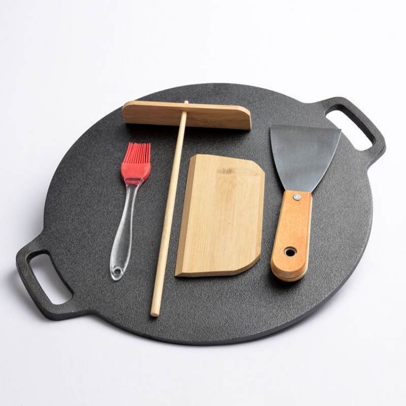 山东杂粮煎饼锅家用摊煎饼果子锅烙饼锅煎饼工具商用煎饼锅 【 四件套