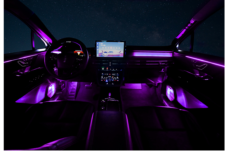 适用于林肯航海家冒险家飞行家改装mkcmkx车内氛围灯气氛灯64色冒险家