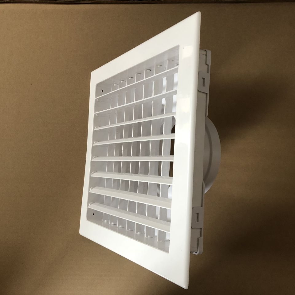 abs风口方变圆中央空调出风口天圆地方双层百叶新风风口出风口内径