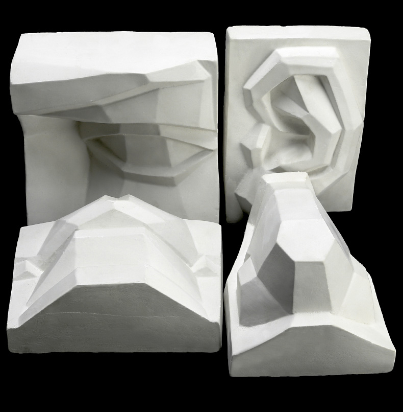 60五官切面实面石膏像几何体教具美术素描写生眼睛耳朵头骨单个