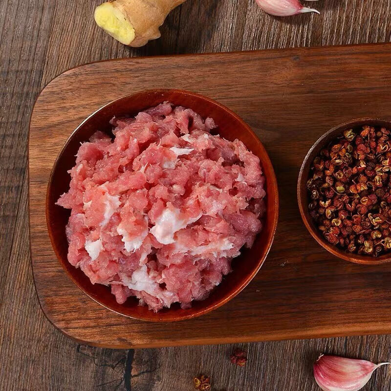 生猪肉馅猪五花肉碎肉沫新鲜猪肉丁手工原剁猪碎肉馅饺子猪肉食材手工