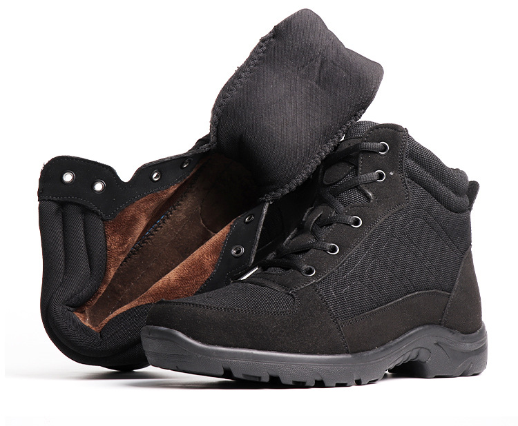 17式轻便防寒靴作战靴男07冬季军工耐磨防寒鞋加厚羊毛防寒雪地靴东北