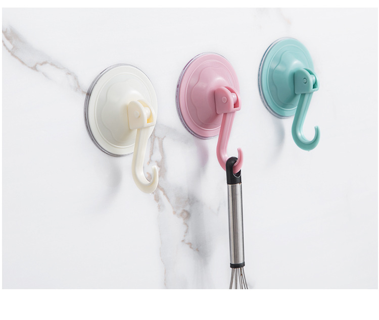 卫生间爱心真空吸盘挂钩厨房门口吸壁式玻璃壁挂免打孔承重粘钩 颜色