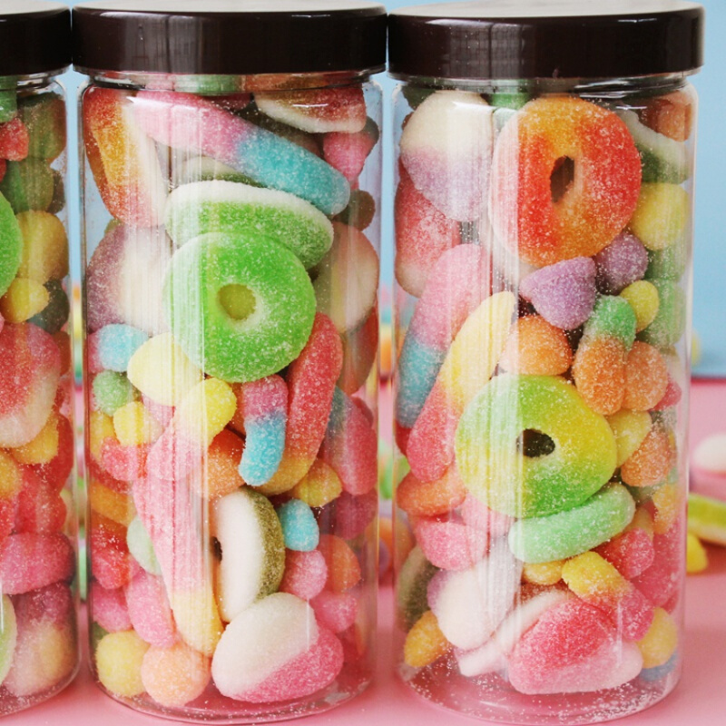 可乐味橡皮糖qq软糖汽水果汁软糖零食300g1瓶可乐熊
