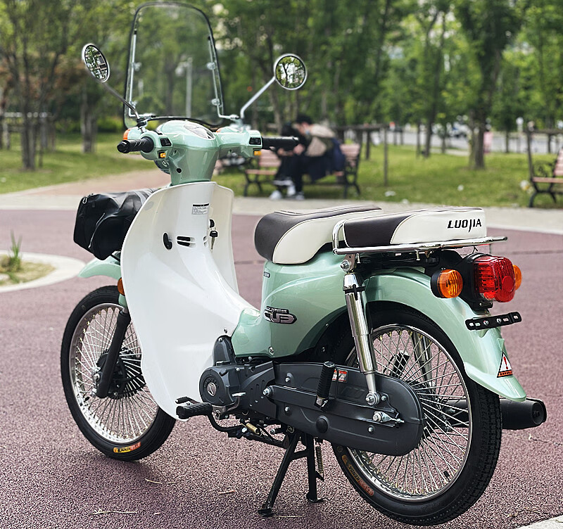 洛嘉后浪弯梁复古摩托车110两轮国四电喷嘉陵coco幼兽全国可蓝牌 天池