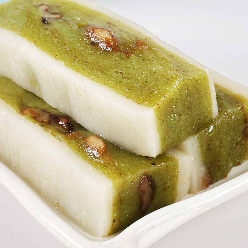 薄荷夹糕传统糕点桃仁糕甜糕年货点心糕团美食苏州特产年糕薄荷夹糕