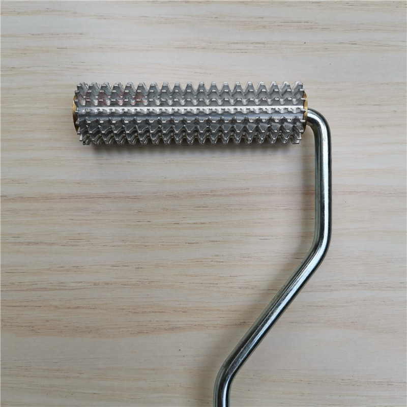 玻璃钢消泡滚压泡铝滚筒树脂气泡滚螺纹铁滚玻璃钢手糊工具横纹滚2寸