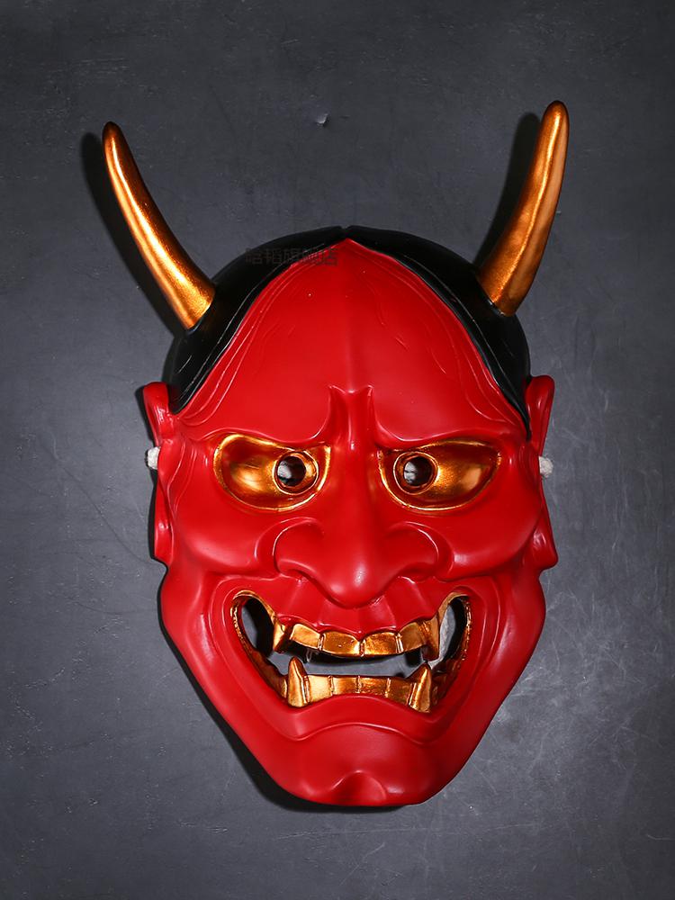 般若面具男恐怖鬼 万圣节恐怖鬼脸白鬼院凛凛蝶鬼头般若面具日本恐怖