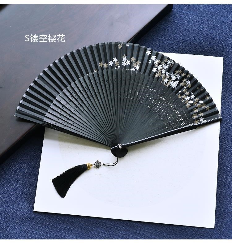 扇子夏天女生折扇易开合古风扇子仙气夏天便携旗袍扇复古风女生霸气