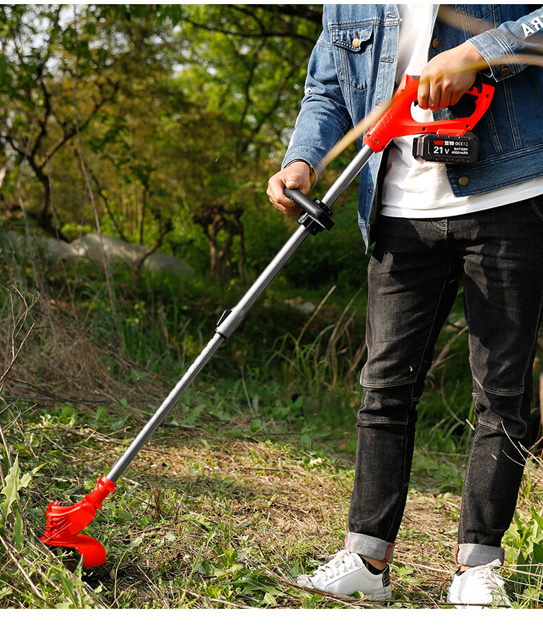 亚特电动割草机多功能除草机小型家用打草机手持充电式草坪修剪机