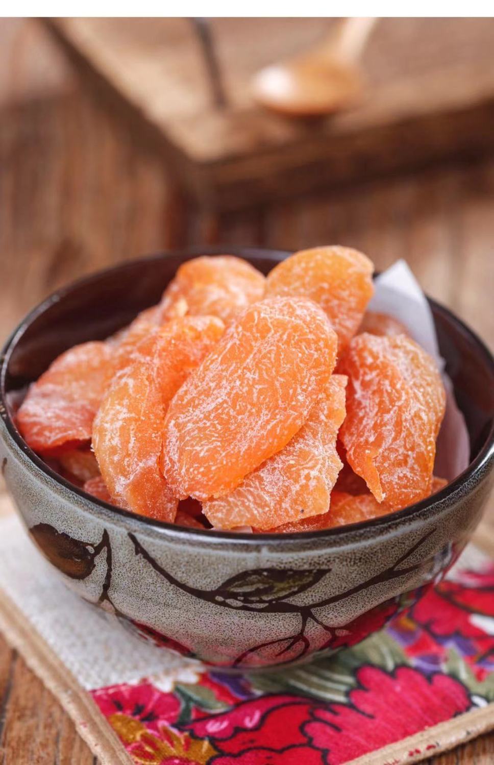 水蜜桃干蜜饯果脯黄桃干批发盐津桃肉儿童办公室酸甜零食90g1000g装