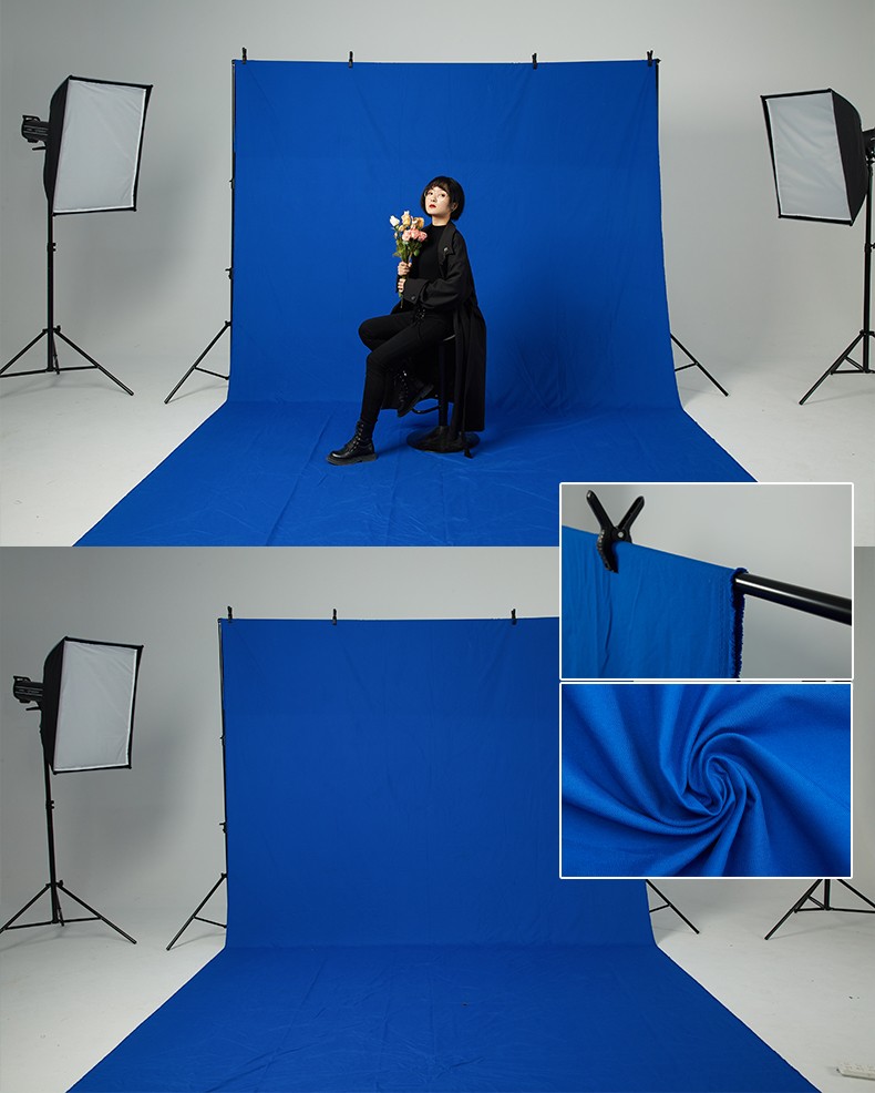 贝阳加厚绿幕抠像背景布摄影绿布背景架直播拍照蓝绿幕布视频拍摄背景