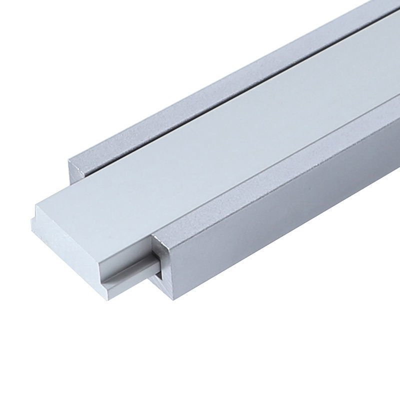 木工滑条滑槽套装铝合金滑块滑道导轨轨道台锯推台板倒装工作台 银