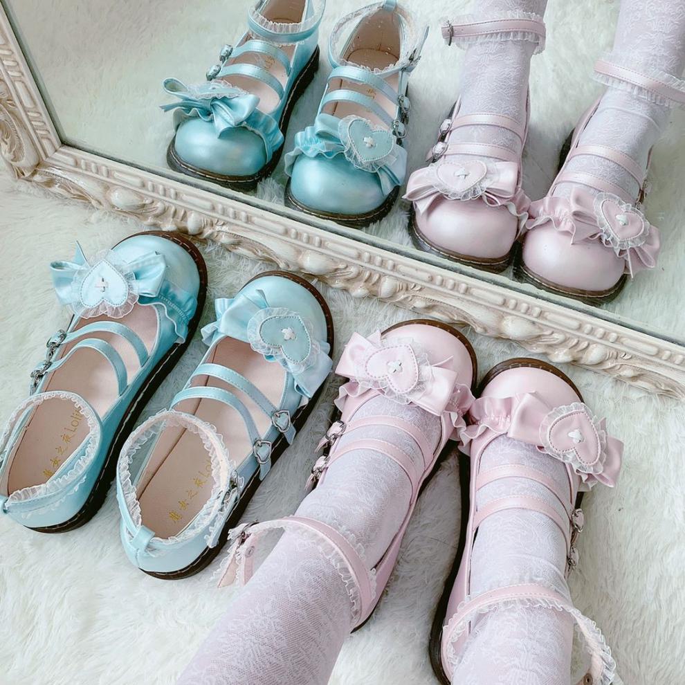 春节不打烊nfim洛丽塔鞋子lolita软妹可爱大头鞋日系厚底学生鞋黑色34