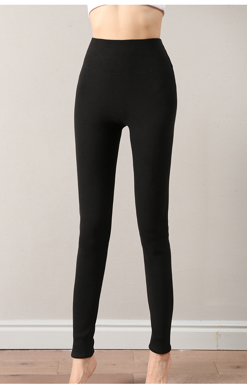 北极绒棉毛裤女士德绒秋裤女加绒加厚穿高腰羊羔绒打底裤大码保暖裤