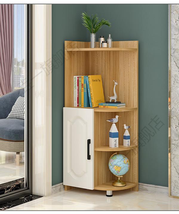 墙角柜客厅角柜简约扇形三角转角柜酒柜弧形卧室边角收纳柜储物柜