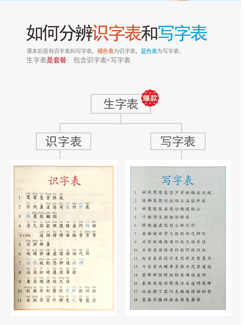 2021版語文人教版三年級同步練字帖部編3年級上下冊楷書漢字組詞鉛筆