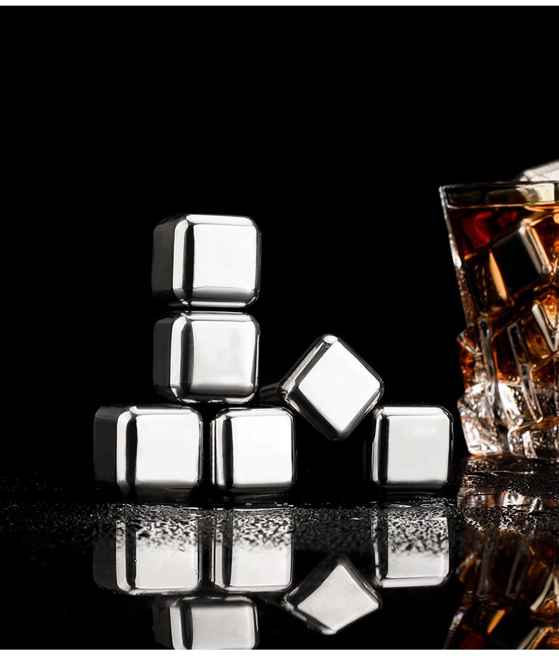 rog冰格304速冻不锈钢冰块家用金属冰块威士忌冰酒石啤酒雪碧可乐冰块