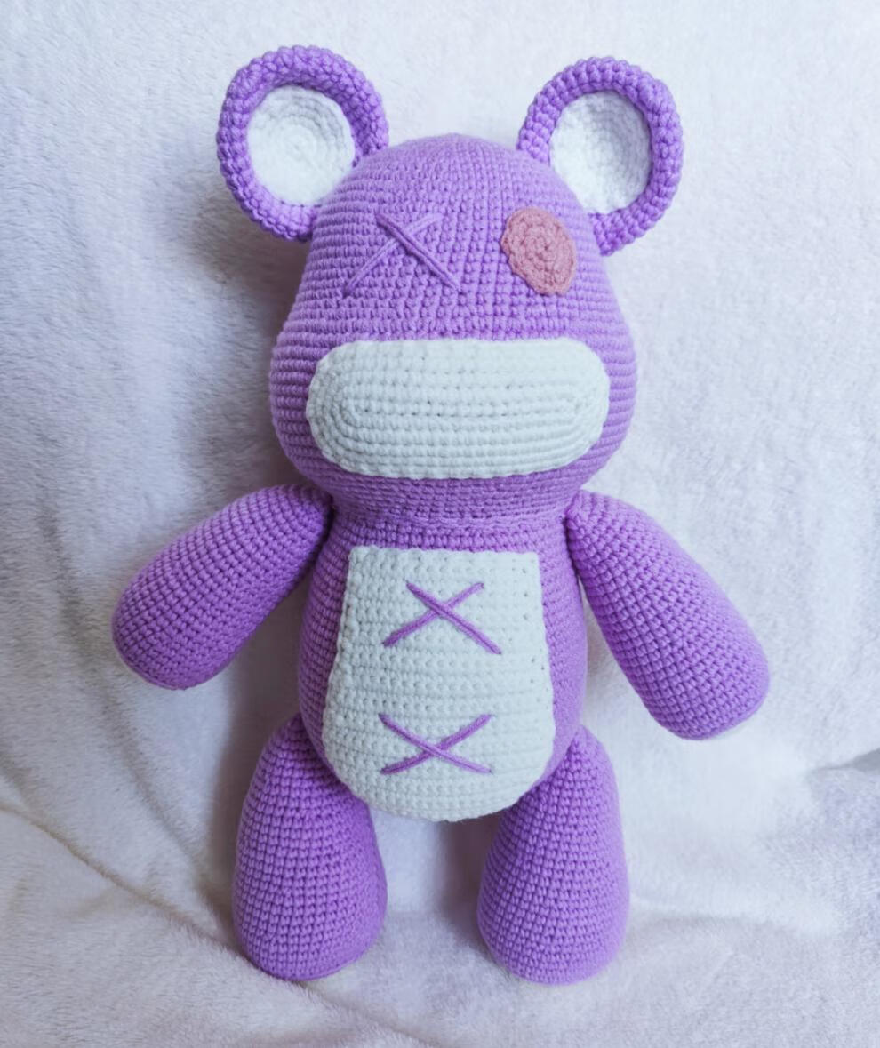 提伯斯熊钩针含女友男友情侣创意礼物提伯斯熊钩针编织安抚玩偶材料包