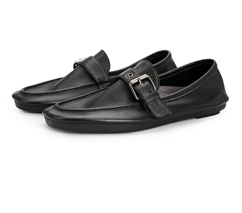 帕达索男鞋新款皮鞋男英伦风一脚蹬休闲软底驾车懒人豆豆鞋210351pb