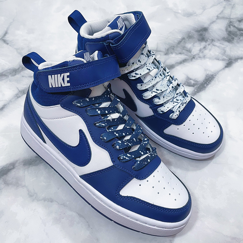 适配耐克midnike小黑曜石蓝白泼墨鸳鸯鞋带xxxf蓝白鸳鸯泼墨鞋带120cm