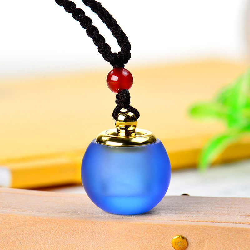 挂件舍利子项链可打开磨砂小玻璃瓶空心吊坠磨砂空心挂坠磨砂柱形紫色