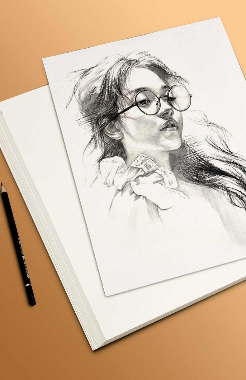 加厚素描纸200g230g铅画纸8k4k2k学生用美术生考试联考专用四开全开2