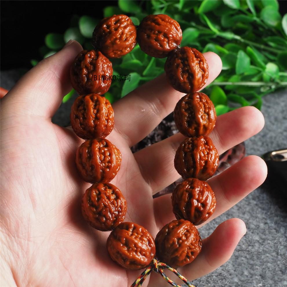 冰珂野生小燕山京八棱铁籽沉水小核桃小秋子山核桃手串文玩收藏手玩