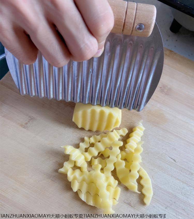 狼牙土豆波浪刀深波纹切土豆波浪形家用洋芋花样琅琊土豆刀不锈钢黄瓜