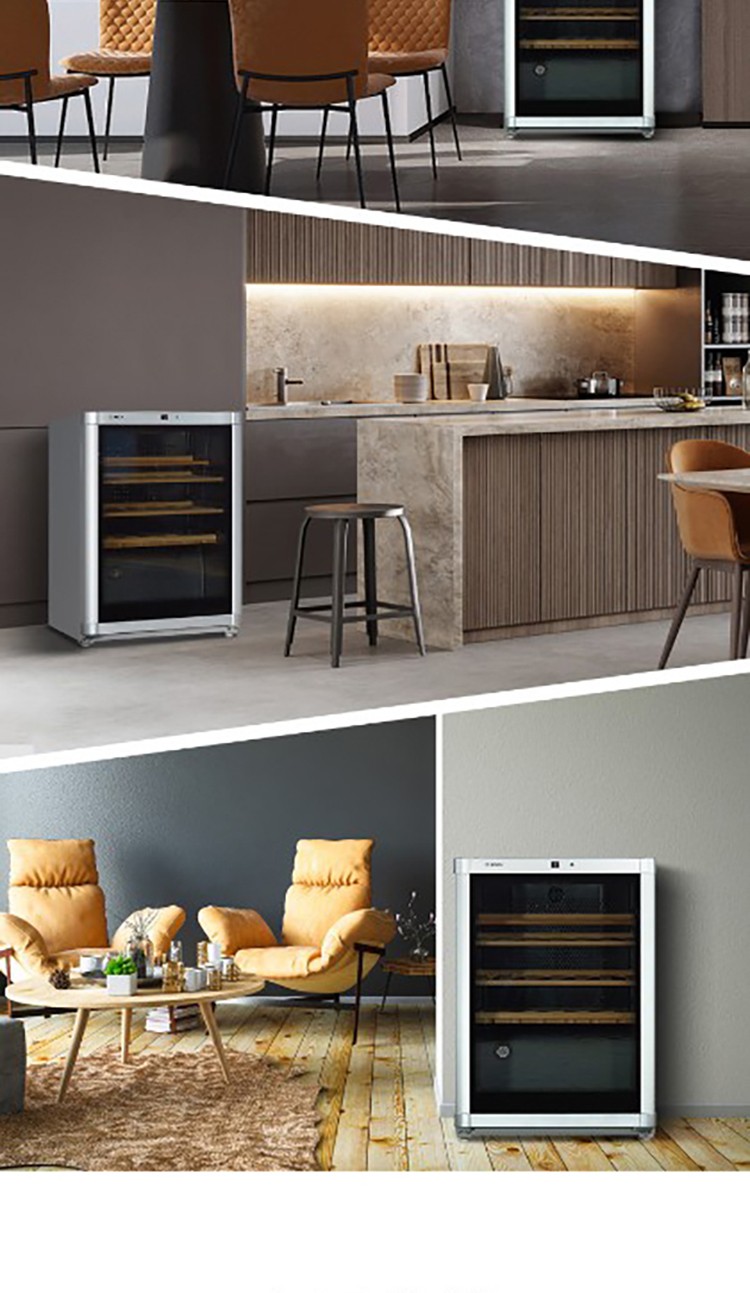 博世(bosch) 43支装 独立式酒柜 精准控温控湿 低噪减震(银色)ktw18