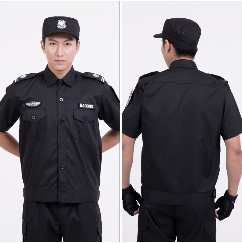 夏季保安服男高品质保安工作服套装男作训服短袖夹克款物业保安制服装