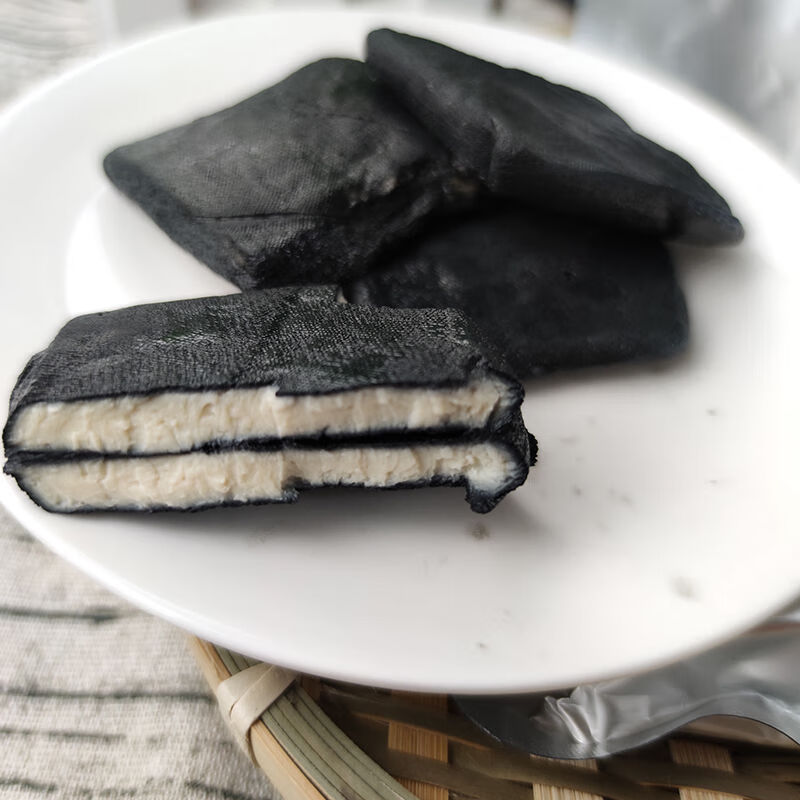 水阳干子臭干子安徽特产纯手工制作蒲包干子臭豆腐干小吃 白臭干5袋